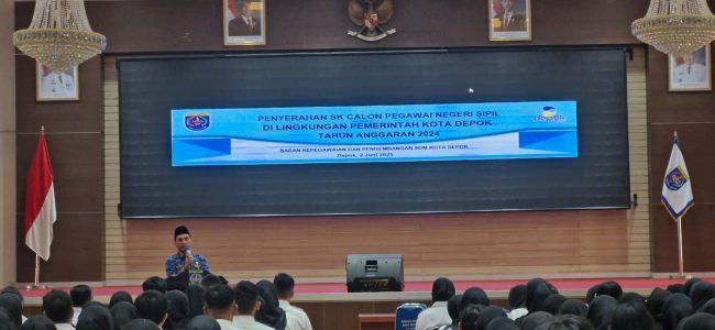 Penyerahan 106 SK CPNS di Lingkungan Pemerintah Kota Depok Tahun Anggaran 2024 Penyerahan 106 SK CPNS di Lingkungan Pemerintah Kota Depok Tahun Anggaran 2024